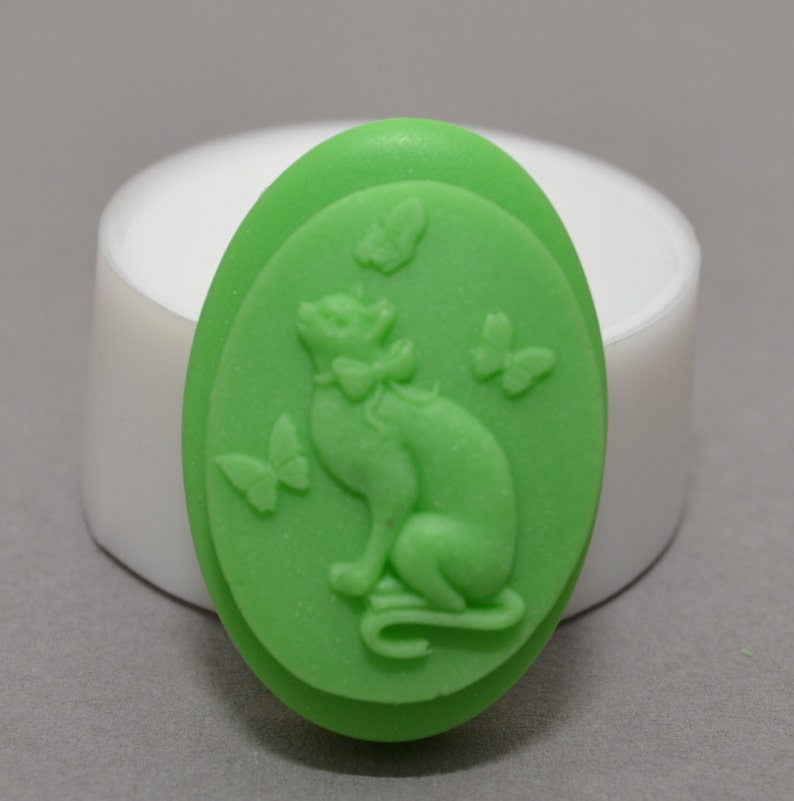 CAT Soap Bar Silicone Mould Soap Making Mold Plaster Clay Etsy