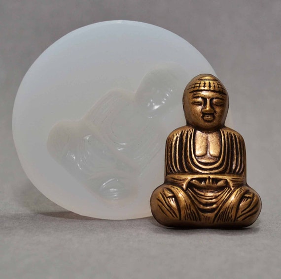 BUDDHA food use resin fimo plaster wax soap clay mold SILICONE MOULD