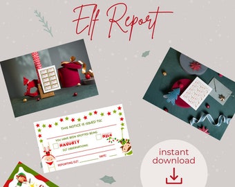 Rapport de l'Elfe sur l'étagère du Père Noël avisant une liste de coquines comportement d'enfant sympa traditions de Noël