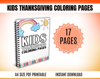 Coloriages pour enfants de Thanksgiving, hébergement de vacances, artisanat pour enfants
