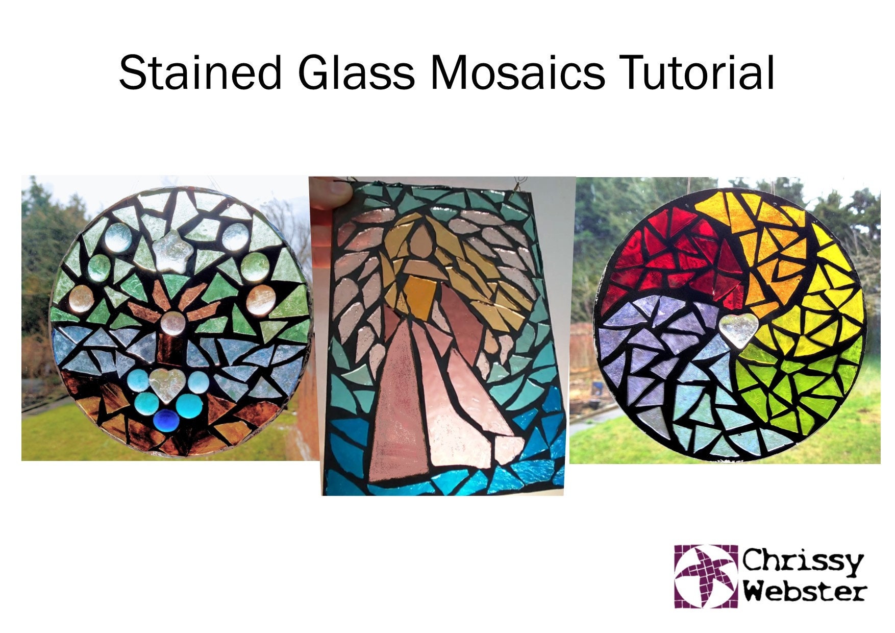 Make a Rainbow Swirl Mosaic Mandala Kit Video Link or Live Etsy UK
