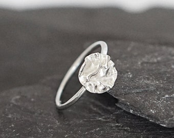 Moon Crater Sterling Silver Ring ~ statement ring, moon, lunar, stackable, reticulated, statement