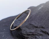 Recycled 9ct Gold Hammered Skinny Stacking Ring stacking ring, gold, pure gold, yellow gold, gold band, stackable, wedding