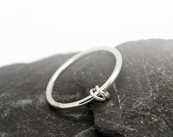 Fidget Links Recycled Sterling Silver Rings ~  stackable, worry ring, spinner ring, anxiety, ADHD