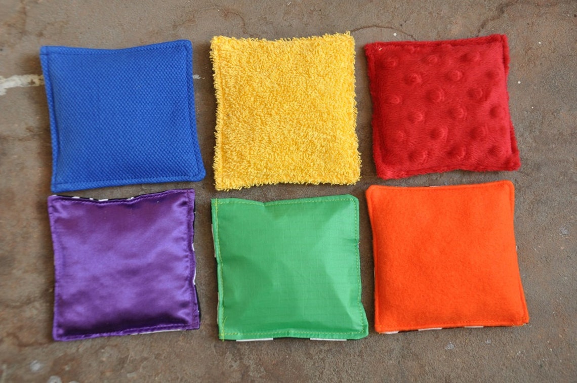 Sensory Rainbow Bean Bags Set of 6 A Montessori Inspired | Etsy
