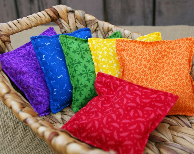 Rainbow Bean Bags Set of 6 A Montessori and Waldorf Etsy
