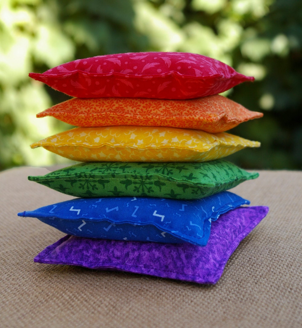 Rainbow Bean Bags Set of 6 A Montessori and Waldorf Etsy Singapore