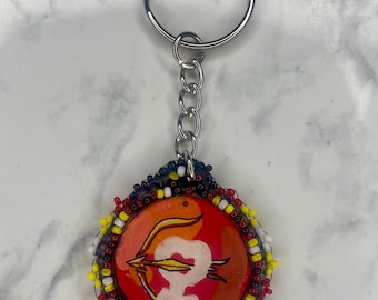 Portachiavi autentico OJIBWE Sailor Moon con perline