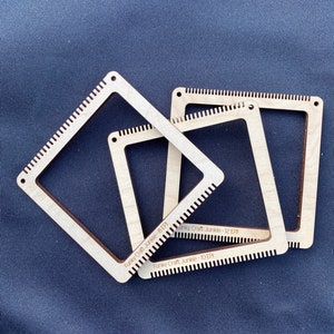 4 inch Square Loom | Weaving Loom | Weaving Supplies | 8 EPI | 10 EPI | 12 EPI | Weaving | Frame Loom, Weaving Tools