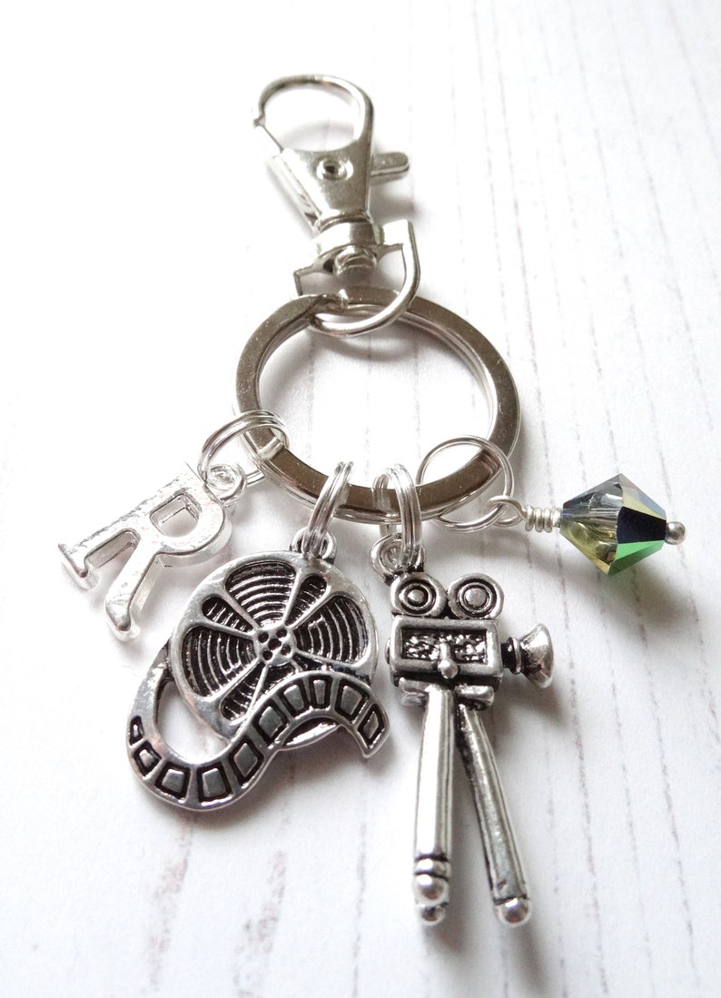 Personalised Video Camera and Film Reel Keyring Gift for Etsy