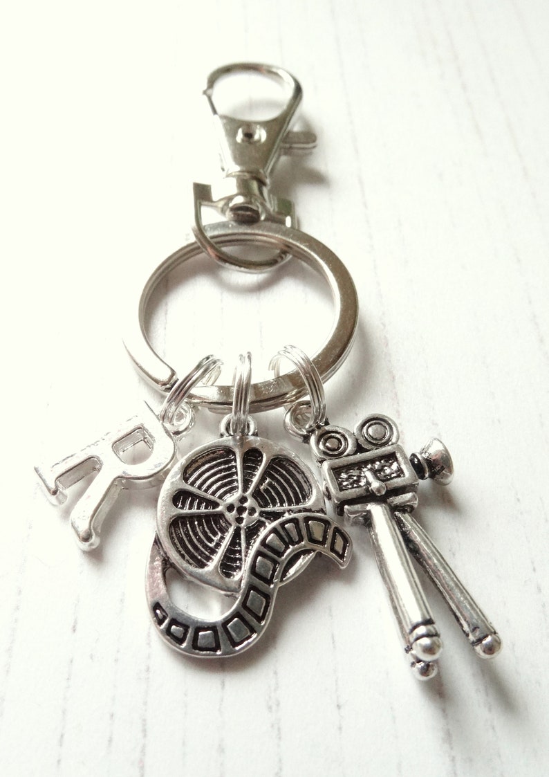 Personalised Video Camera and Film Reel Keyring Gift for Etsy