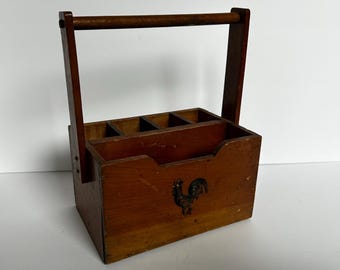 Vintage Farmhouse Kitchen Utensil Holder | Picnic Caddy