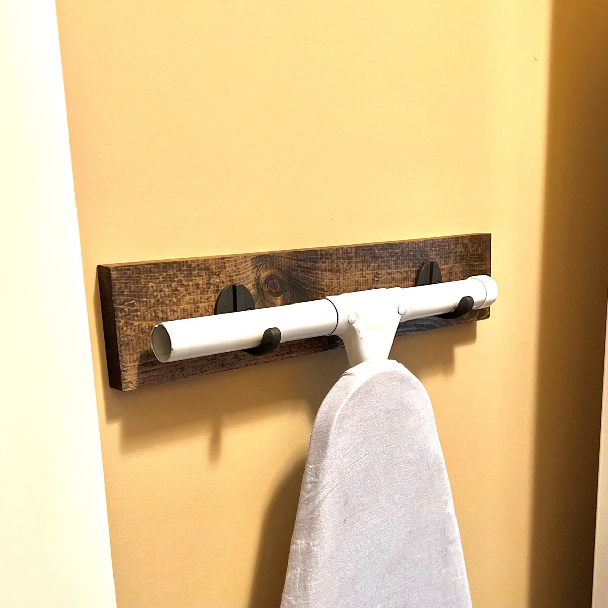 Rustic Industrial Ironing Board Holder