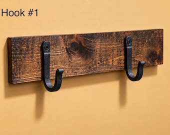 Rustic Industrial Ironing Board Holder - Choice of Hooks