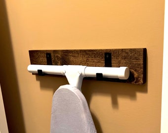 Rustic industrial Ironing board holder - Modern Hooks