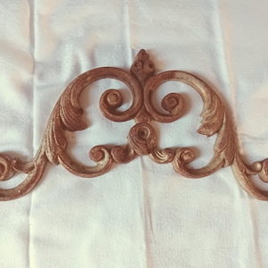 Pediment decorative metal wall decor shabby chic French vintage