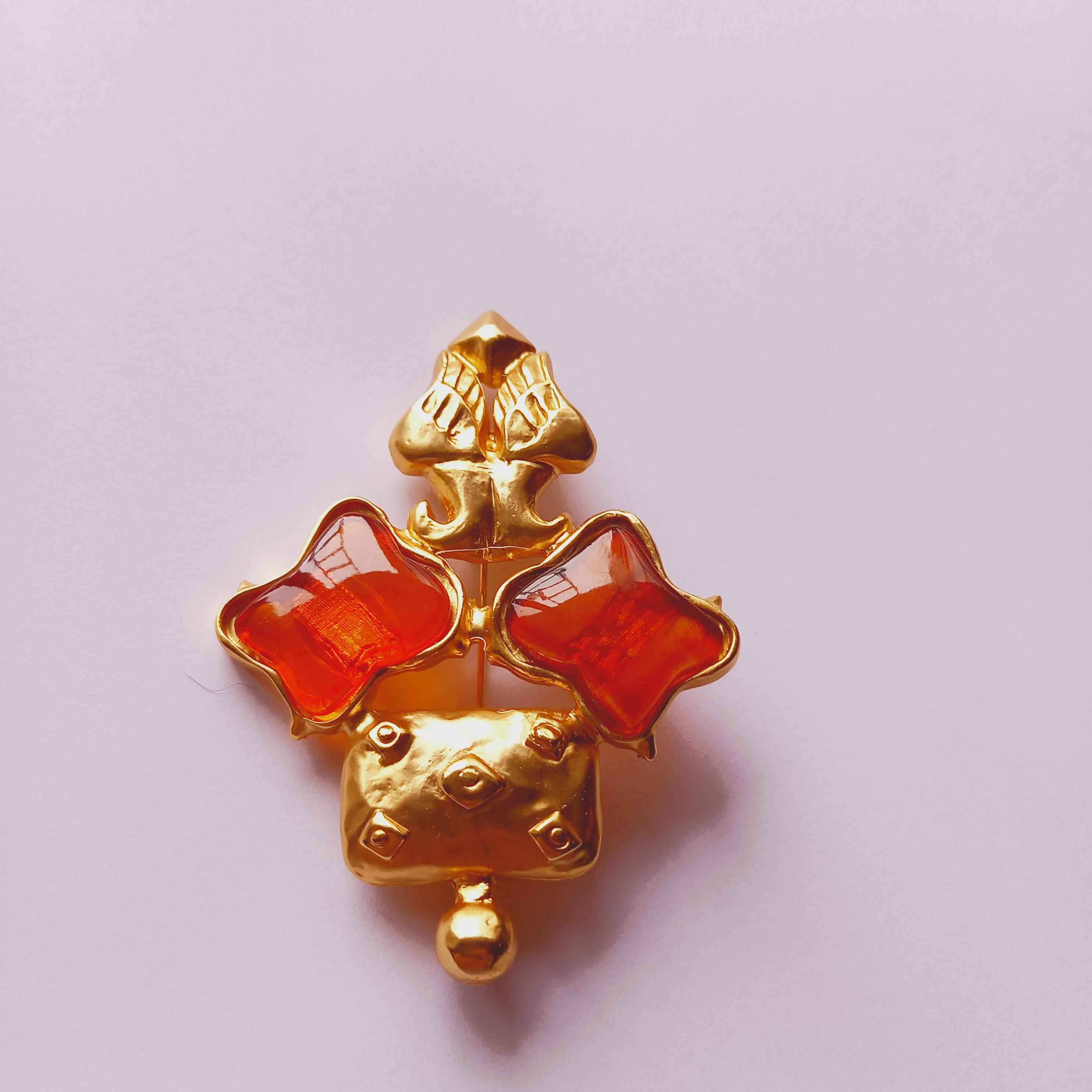 Broche Vintage Signée Dolce Vita Paris - Ravissante, Occasion En Excellent état