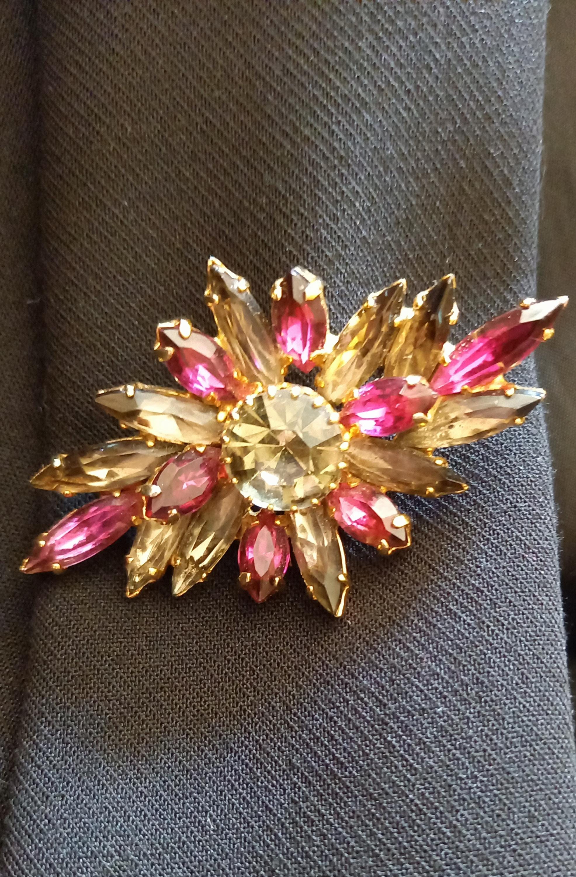 Petite Broche étoile Vintage Des Années 50 - Plaqué Or - Bijou Ancien Français