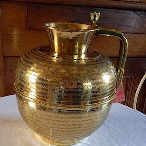 Krug Französisch Vintage Krug Havard große goldene Kupfervase