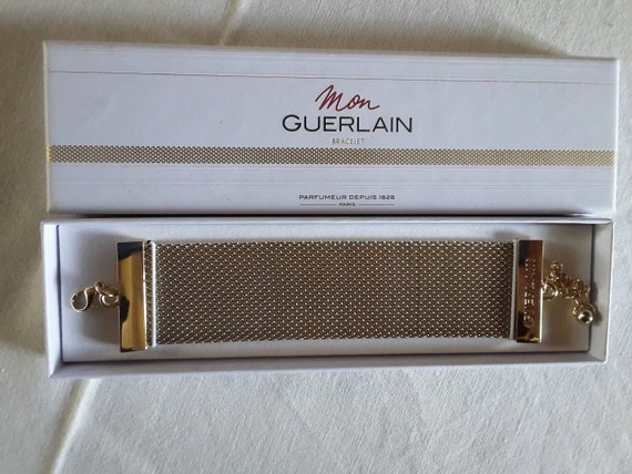 Guerlain Bracelet gold plated mesh link cuff styl… - image 1