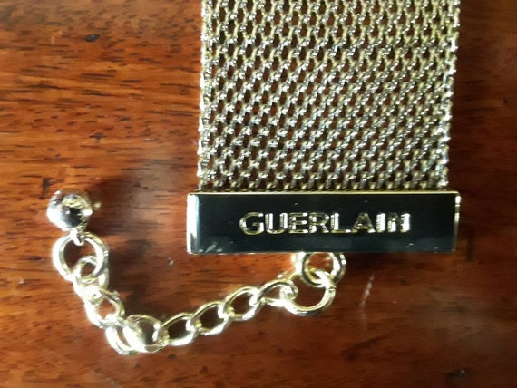 Guerlain Bracelet gold plated mesh link cuff styl… - image 10
