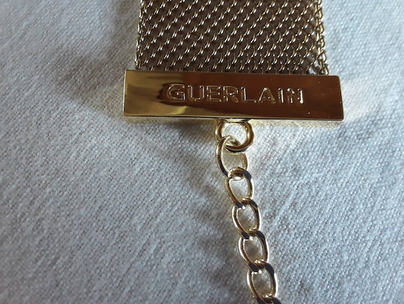 Guerlain Bracelet gold plated mesh link cuff styl… - image 4