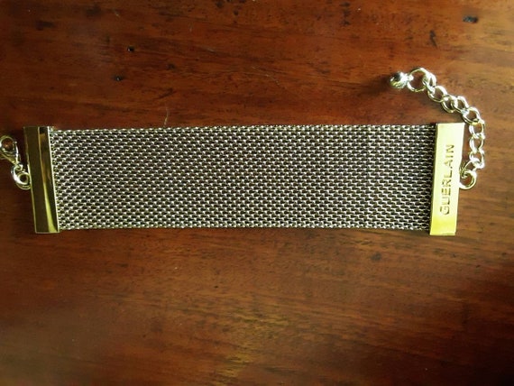 Guerlain Bracelet gold plated mesh link cuff styl… - image 5