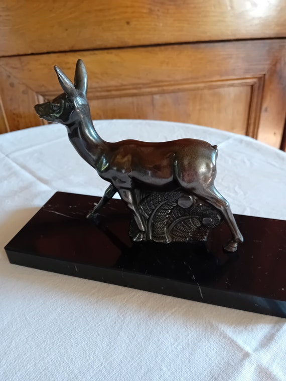 CERFS EN BRONZE sur socle en marbre. EUR 99,00 - FR