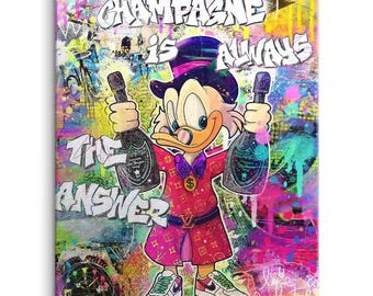Streetart Pop Art | Reh&Hase|  never give up | Fineart on Canvas | Kunst | Contemporary | Modern Art