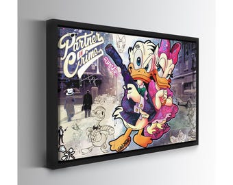Mickey Surfing | Hokusai | | Pop Art | Canvas | Graffiti | Kunst