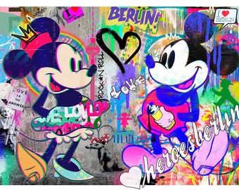 Leinwand Micky Berlin | Pop Art | Bild | Kunst | Contemporary | Modern Wall Art | Streetart | Urban | Graffiti Kunstdruck