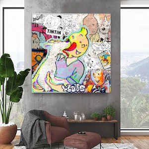 Leinwand Pop Art T/NT*N Bild Kunst Contemporary Modern Art limited Edition Streetart Berlin Graffiti Hund Geschenk Freundin
