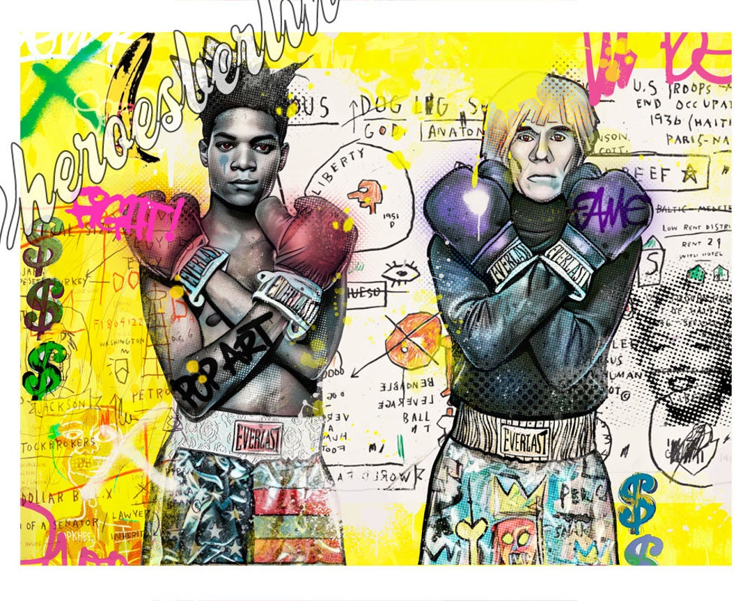 Pop Art Canvas Muhammad Ali Warhol Basquiat Graffiti Kunst Contemporary ...