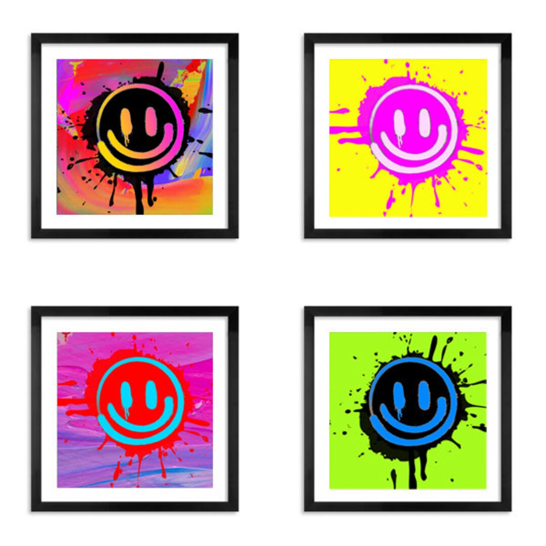 Pop Art Canvas Graffiti Kunst Contemporary Smiley Modern Art Berlin