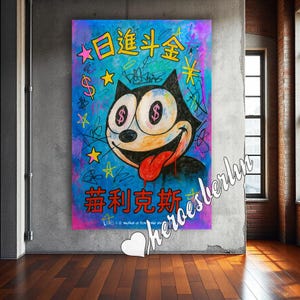 Pop Art, Leinwand, Bild, Kunst, Felix Fortune, MoneyArt, Katze, Streetart, Grafitti, Urban, WallArt Galerie, Berlin