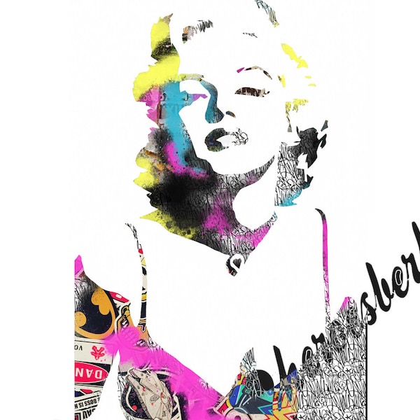 Pop Art  Leinwand | Bild | Marilyn Monroe minimal | Kunst | Contemporary | Modern Art limited Edition