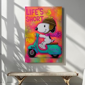 Colorful Pop-Art Wall Art Livingroom |Artprint urban GraffitiArt | Statement Deko Neon Streeart House