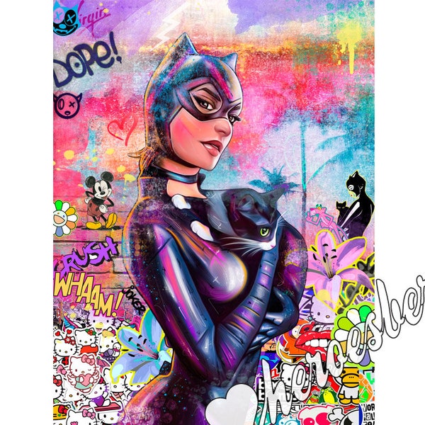 Pop Art, Bild, Kunst, Modern Art, Comic, Marvel, Katze, Streetart, Urban, Graffiti, Galerie Berlin