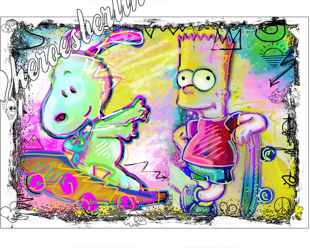 Peeenuts Road | Pop Art | Modern Wall Art | Streetart | Canvas | Contemporary | Modern Art