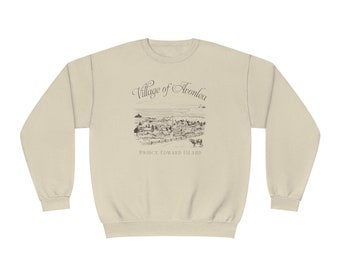 Sudadera vintage con ilustración del pueblo de Avonlea