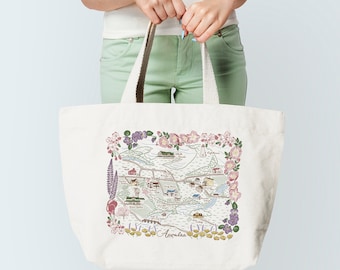 Anne of Green Gables: Avonlea Illustrated Map Tote Bag
