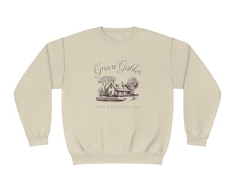 Sudadera vintage con ilustración de Gables verdes