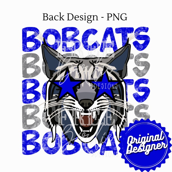 Bobcats School Spirit Design; Bobcat Logo Star eyes; Bobcat PNG Erath, Louisiana