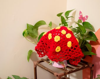 Cute Cottage Core Eclectic Handmade Crocheted Bandana Fashion Hair Accessory