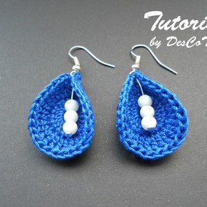 Tutorial de pendientes de crochet con cuentas – Hazlo tú misma – Haz tus propios pendientes – Patrón de pendientes de crochet por menos de 5 – Regalo para ella