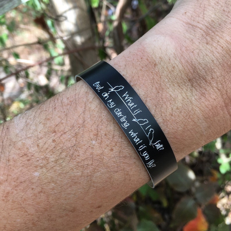 Engraved Custom cuff bracelet Friend gift bracelet for her Etsy