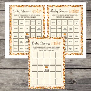 Little Pumpkin Baby Shower Game Package Bingo Price is Right Whats in Your Purse Activities Lil Pumpkin 191 image 2