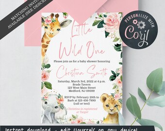 Inkdotpot Safari Dschungeltiere Babyparty Einladungen – 30-teiliges Set Mit Karten Für Babyshower