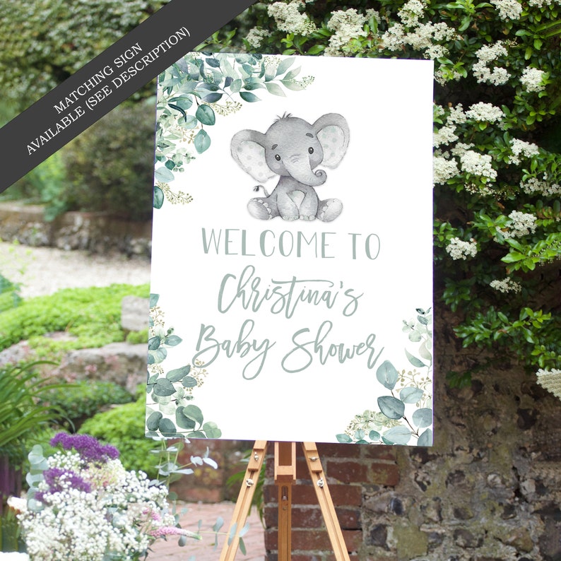 Elephant Baby Shower Thank You Card Gender Neutral 4x6 Thank Etsy