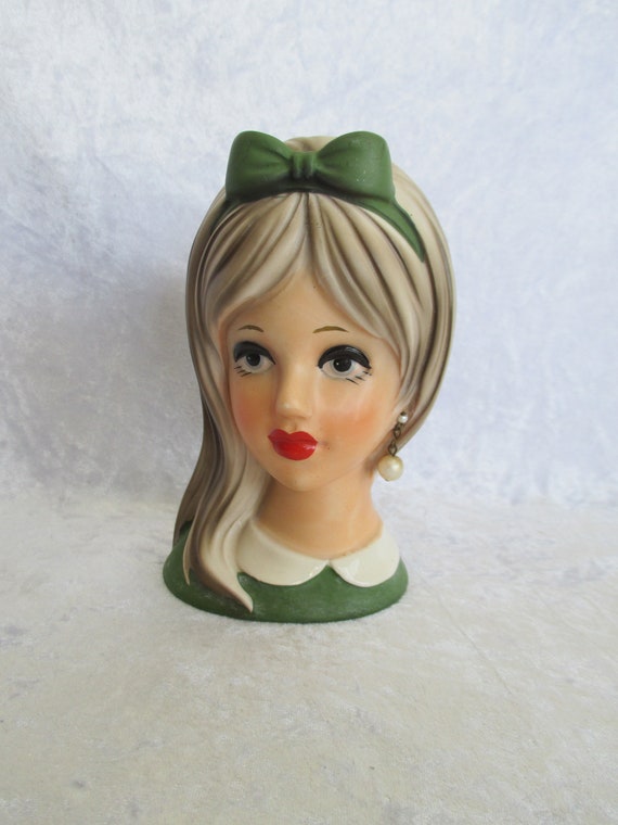 Vintage Head Vase 1950 S Original Teen Napcoware C8494 Etsy